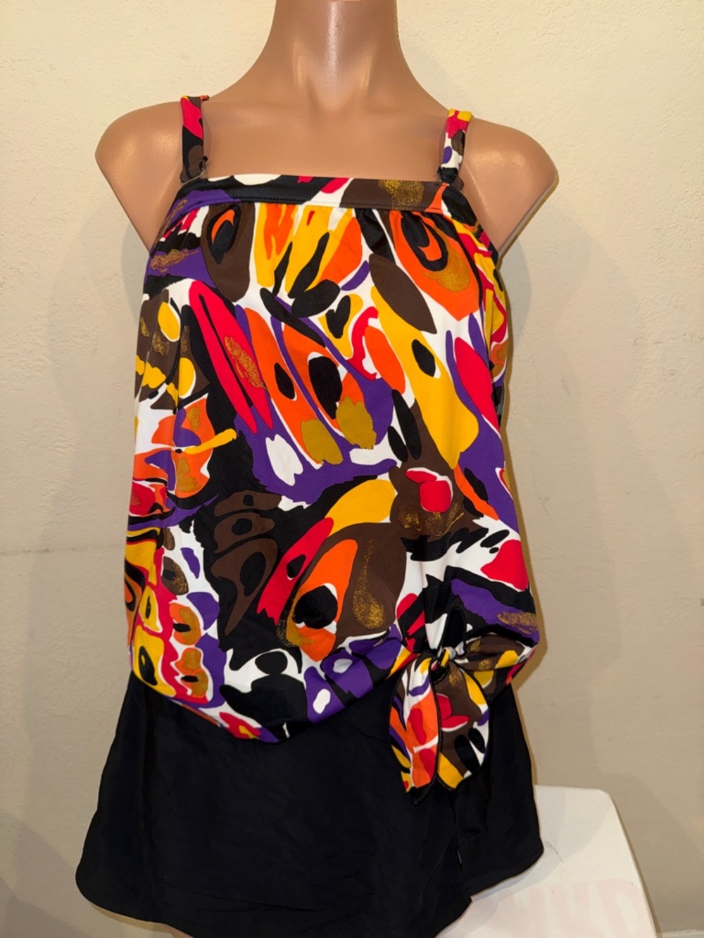 NWT Swim solutions Tankini set skirt size 8